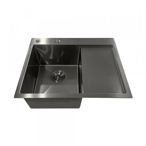 Мийка з нержавіючої сталі Mixxus MH6350L Nano-Black (3.0/0.8) колір графіт (MI7045)