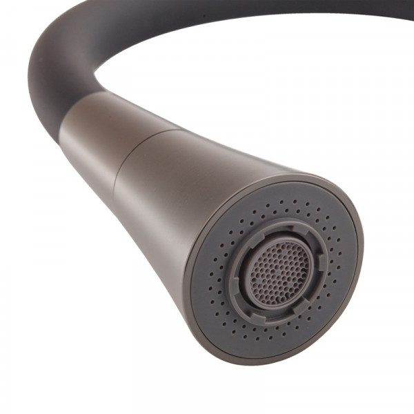 Змішувач для кухні Mixxus Premium Matis 011-T (NUT) Graphite Refl.Black (Колір граф.+сил.вилив чорн) (MI8268)