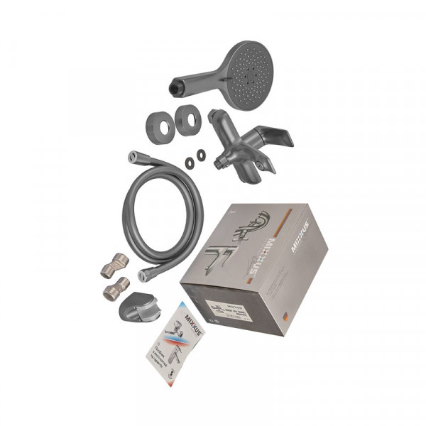 Змішувач для ванни Mixxus Premium DERBY 009 (EURO) GRAPHITE (MI6609)