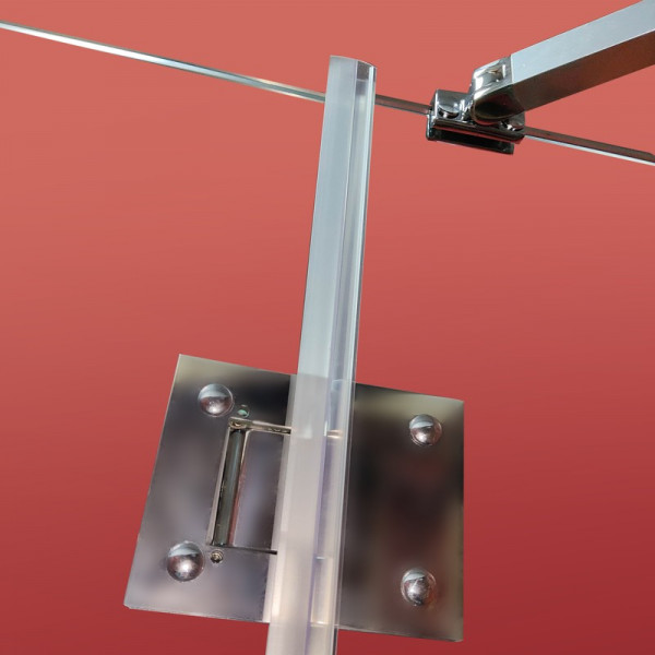 Бічна стінка до кабіни Koer SR SW04-80x200-TR-01 прозоре скло Easy Clean 10мм, хром (KR5389)