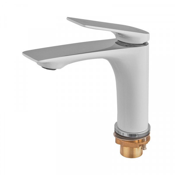 Змішувач для умивальника Mixxus Premium DERBY 001 (NUT) WHITE-CHROME (MI6613)