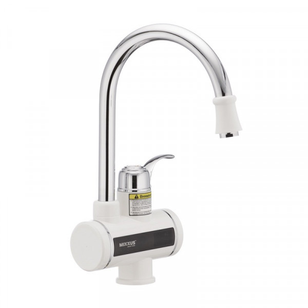 Водонагрівач 3 kW проточний, з індикатором температури, RESET, на мийку MIXXUS Electra 240-E (MI2749)