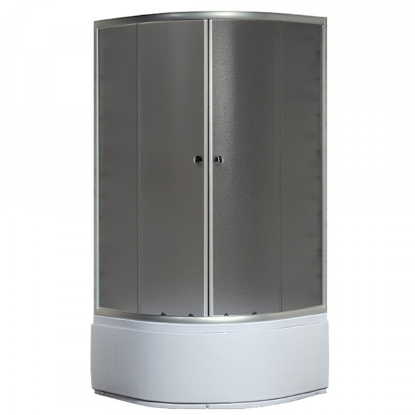 Душова кабіна з високим піддоном Mixxus PLAIN SCT01-90x90x195-GR SATIN сіре тоноване скло 4мм (MI6895)