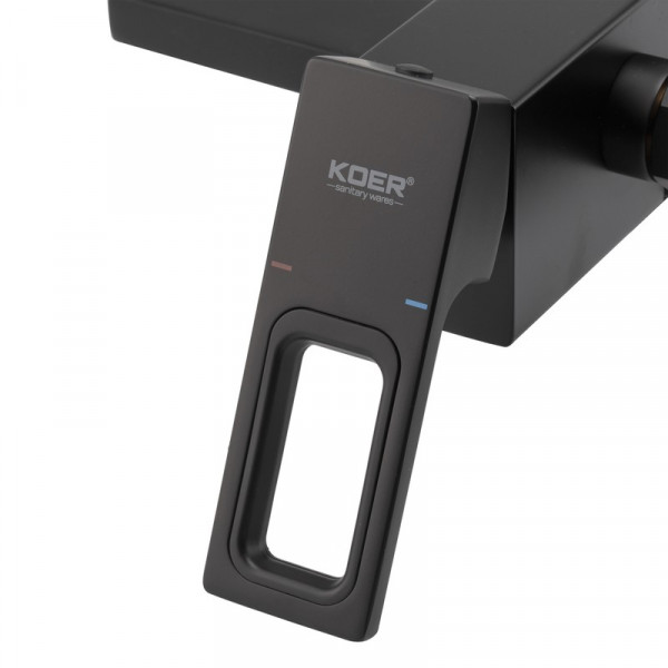 Змішувач для ванни з коротким виливом Koer KB-41009-05 (Колір чорний) (KR3503)