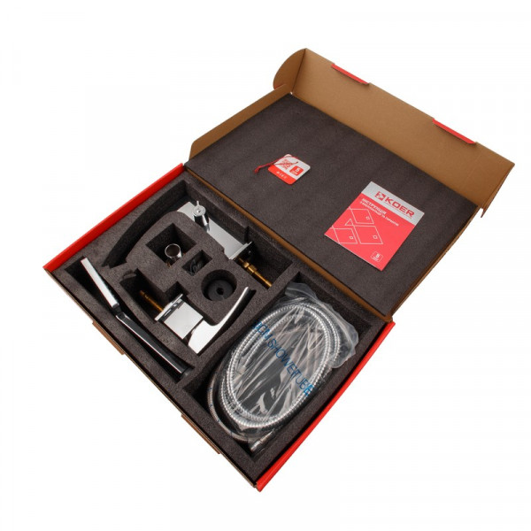 Змішувач на борт ванни KOER KB-43007-01 на 3 отвори (Колір хром) (KR3452)