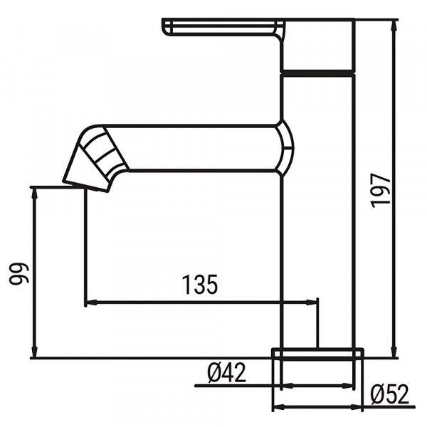 Змішувач для умивальника Koer KB-10029-12 Колір матове золото (KR5501)