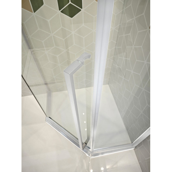 Душова кабіна без піддону Koer SR SC06-100x100x200-TR-01 прозоре скло Easy Clean 8мм, хром (KR5365)