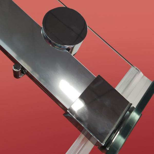 Бічна стінка до кабіни Koer SR SW01-90x200-TR-01 прозоре скло Easy Clean 8мм, хром (KR5381)