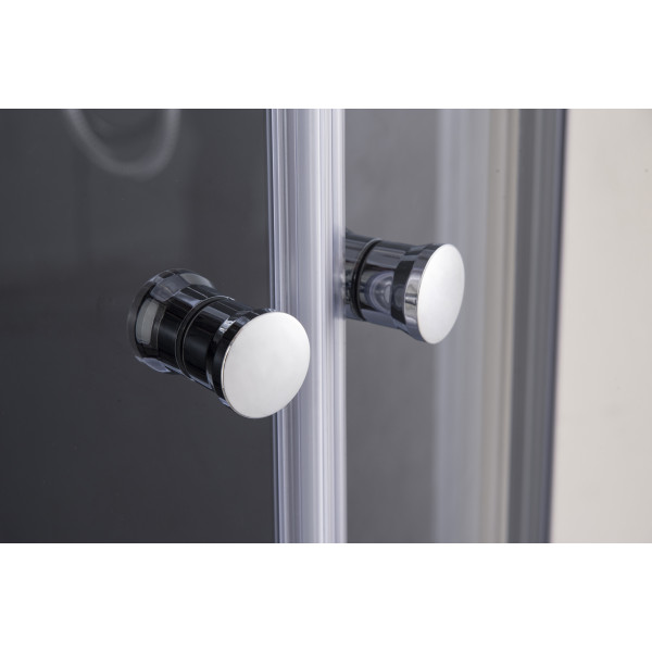 Бокс душовий з гідромасажем Mixxus STRONG SBH02-90x90x215-FB SATIN низький піддон (MI6890)