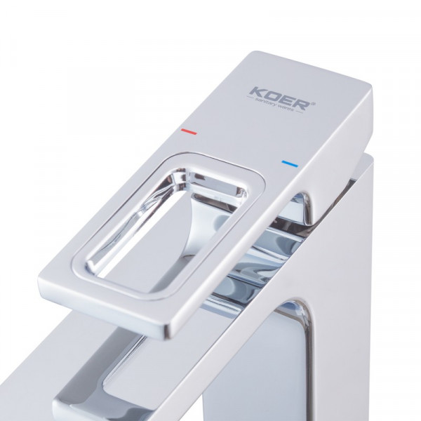 Змішувач для умивальника Koer KB-11009-01 високий (Колір хром) (KR3500)