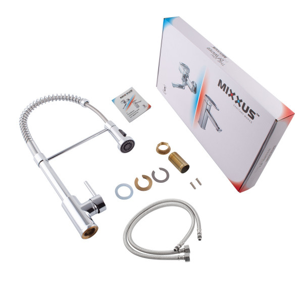 Змішувач для кухні з виливом пружина Mixxus Premium SPRING 017 (MI6950)