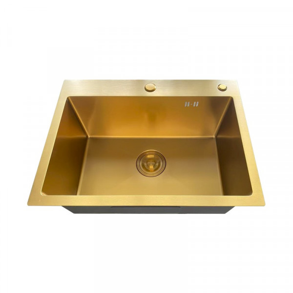 Мийка Mixxus MH5843 Micro Decor Brushed Gold (3.0/0.8) з нерж. сталі (колір матове золото) (MI8218)