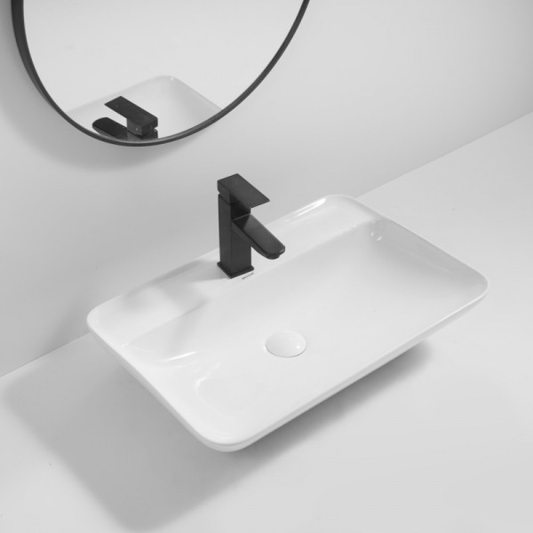 Раковина накладна Mixxus Premium BEVEL-0203 600х405х120mm з отвором під змішувач (MP6513)