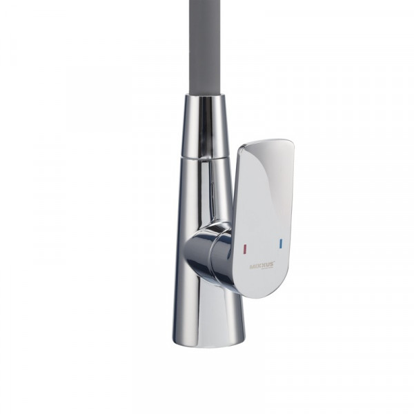 Змішувач для кухні Mixxus Premium Matis 011-T (NUT) Refl.Gray (Колір хром+силік.вилив сірий) (MI8267)