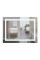 Дзеркало Mixxus WARM MR02-90x70-CASE з Led Touch, Anti-fog, димером, регулятором яскравості, годинником (MI6674)