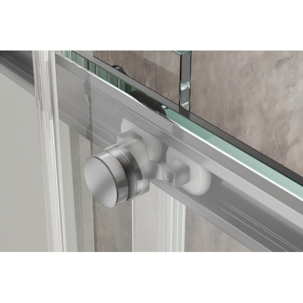 Душова кабіна без піддону Koer SR SC03-100x100x200-TR-01 прозоре скло Easy Clean 6мм, хром (KR5357)