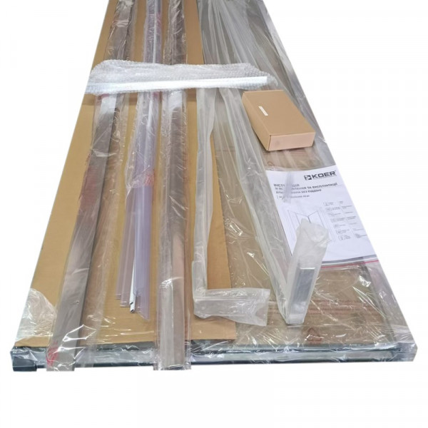 Душова кабіна без піддону Koer SR SC01-120x80x200-TR-01 прозоре скло Easy Clean 8мм, хром (KR5353)