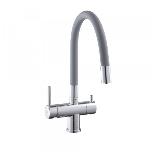 Кухонний змішувач з силік. виливом і вих. для питної води KOER KB-72002-01 (KR3383)