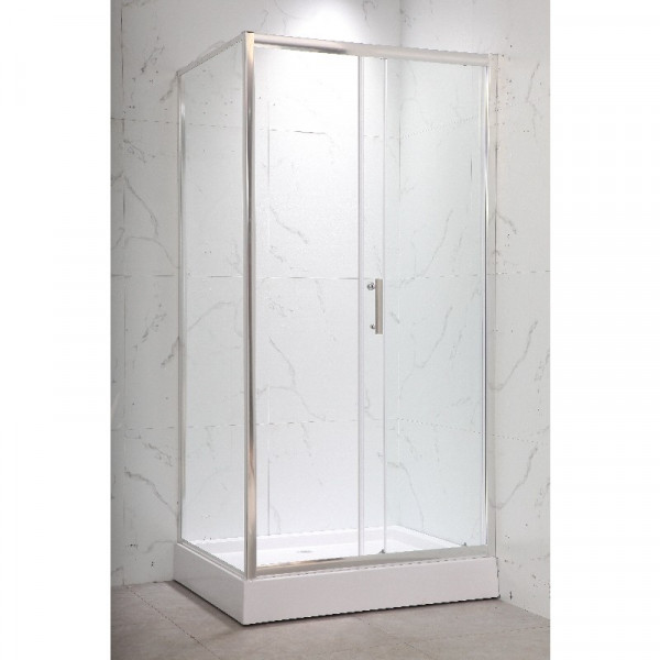 Душова кабіна з низьким піддоном Mixxus HARD SCT01-120x80x198-TR Chrome NEW прозоре скло 5мм (MI8428)