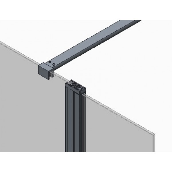 Душова перегородка Koer SR SP03-120x200-TR-01 Walk-In прозоре скло Easy Clean 8мм, хром (KR5398)