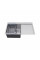 Комплект кухонна мийка Kroner Gebürstet-7849LHM + змішувач Edelstahl Klassisch-ESG03815BLK + дозатор Spender-016