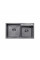 Комплект кухонна мийка Kroner Schwarze-7843ZHM PVD + змішувач Edelstahl Klassisch-PVD03817BLK + дозатор Spender-026