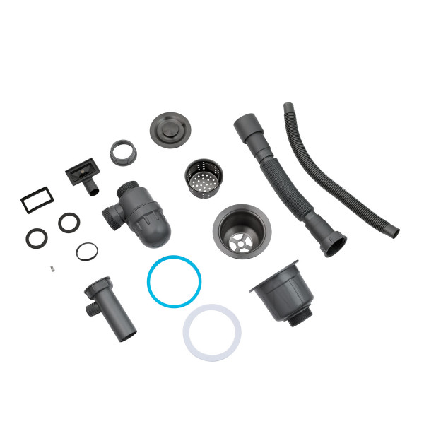 Кухонна мийка Kroner KRP Schwarze - SET7545NB PVD (3.0/0.8 мм)
