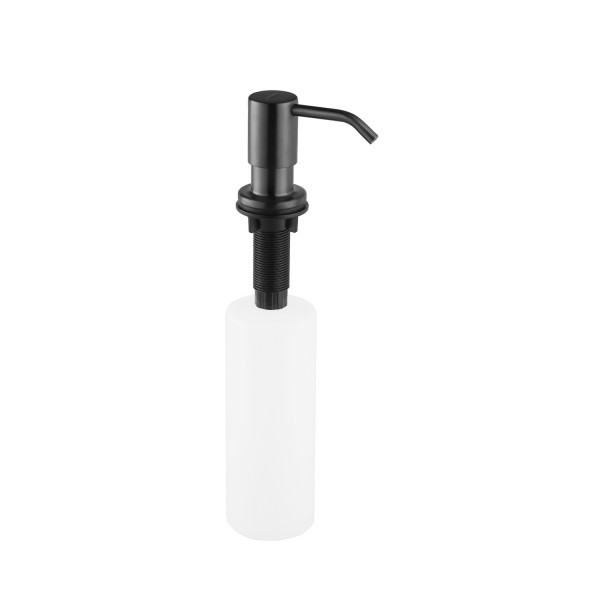 Комплект кухонна мийка Kroner Schwarze-7848LHM PVD + змішувач Edelstahl Klassisch-SCH035PVD + дозатор Spender-SCH049