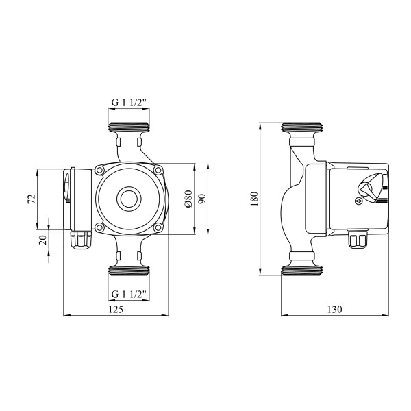 Насос циркуляційний Forwater GPD 25/4-180 (Grundfos)