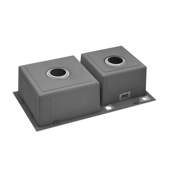 Комплект кухонна мийка Kroner Gebürstet-7843ZHM + змішувач Edelstahl Klassisch-ESG03817BLK + дозатор Spender-016