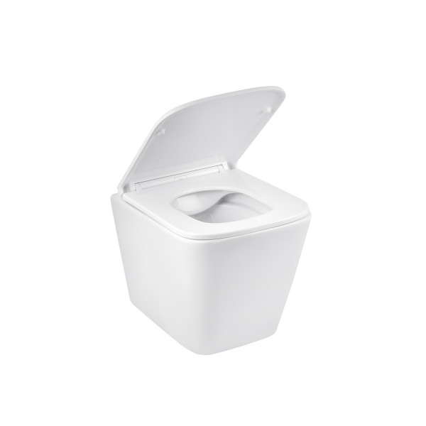 Унітаз підвісний безобідковий Kroner Eifel WHI493436 RIMLESS з сидінням Slim Duroplast / Soft-close / Quick relase (KE493436WHIR)