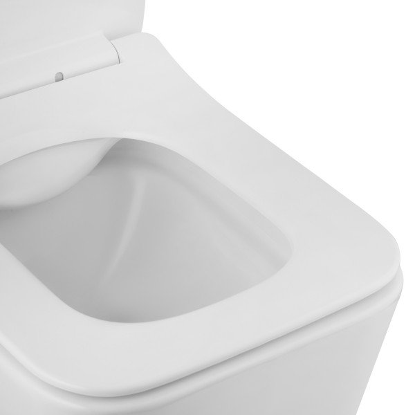 Унітаз підвісний безобідковий Kroner Eifel WHI523629 RIMLESS з сидінням (KE523629WHIR)