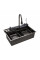 Кухонна мийка Kroner KRP Schwarze - SET7546ARTHM PVD (3.0/0.8 мм)