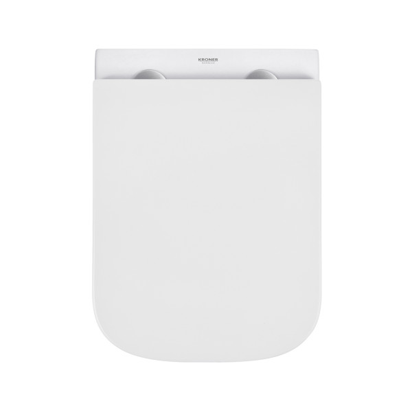 Унітаз підвісний безобідковий Kroner Eifel WHI493436 RIMLESS з сидінням Slim Duroplast / Soft-close / Quick relase (KE493436WHIR)