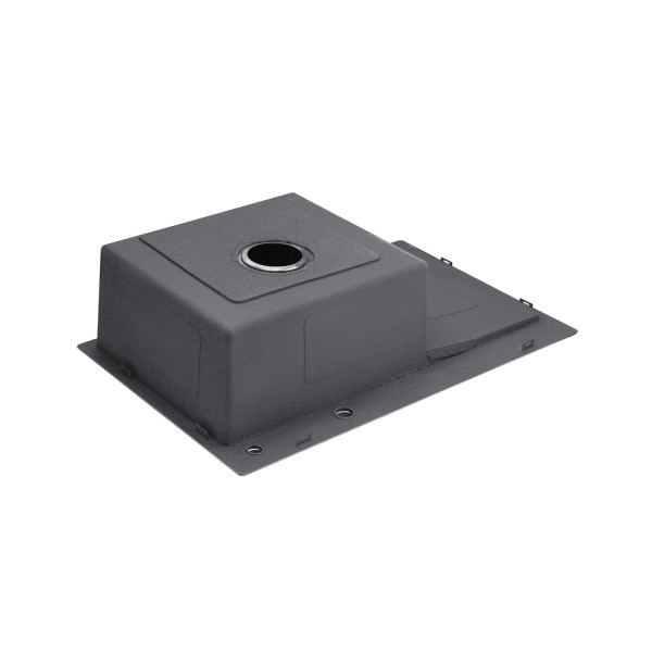 Комплект кухонна мийка Kroner Schwarze-7849LHM PVD + змішувач Edelstahl Klassisch-SCH035PVD + дозатор Spender-026