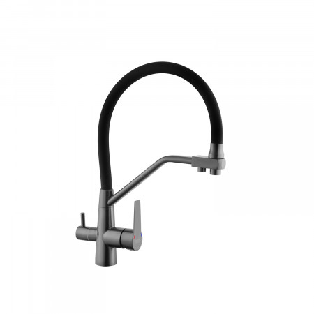 Смеситель для кухни с подключением к фильтру Kroner KRP Edelstahl Klassisch - PVD03817BLK