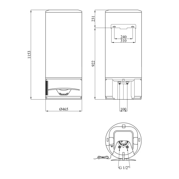 Водонагрівач Ariston Lydos Hybrid 100 WI-FI з мокрим ТЕНом 3629065
