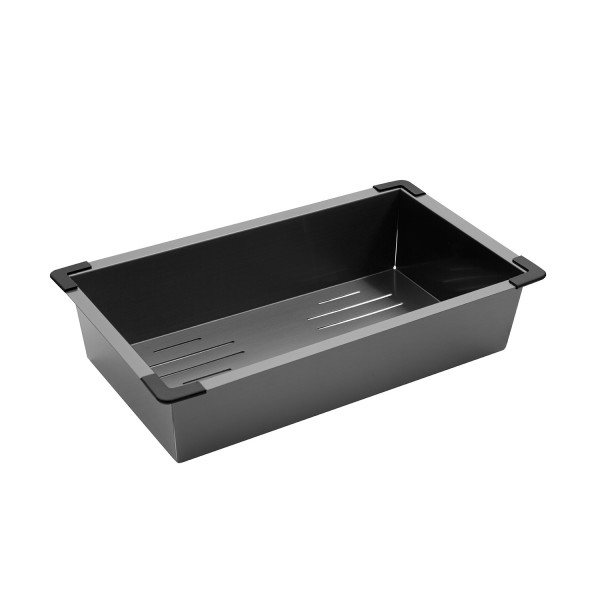 Комплект кухонна мийка Kroner Schwarze-6350HM PVD + змішувач Edelstahl Klassisch-PVD03817BLK + дозатор Spender-026