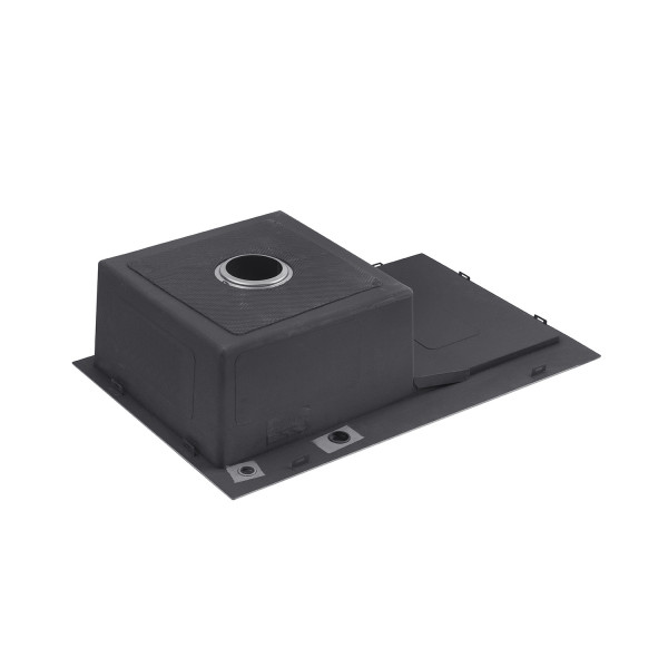 Комплект кухонна мийка Kroner Gebürstet-7849LHM + змішувач Edelstahl Klassisch-ESG03815BLK + дозатор Spender-016