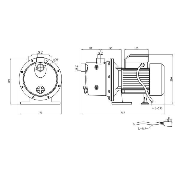 Насос поверхневий Forwater JET 150S 1,5 кВт