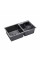 Комплект кухонна мийка Kroner Schwarze-7843ZHM PVD + змішувач Edelstahl Klassisch-PVD03817BLK + дозатор Spender-026