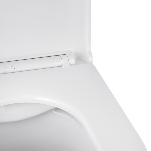 Унітаз підвісний безобідковий Kroner Armada WHI513636 RIMLESS з сидінням Slim Duroplast / Soft-close / Quick relase (KA513636WHIR)