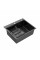 Комплект кухонна мийка Kroner Schwarze-6050HM PVD + змішувач Ersel-GRP03393BLK + дозатор Spender-026