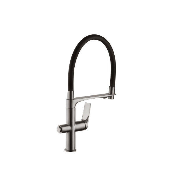 Комплект кухонна мийка Kroner Schwarze-6350HM PVD + змішувач Graz-GRP03815 + дозатор Spender-SCH049