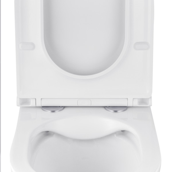 Унітаз підвісний безобідковий Kroner Armada WHI513636 RIMLESS з сидінням Slim Duroplast / Soft-close / Quick relase (KA513636WHIR)