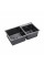 Комплект кухонна мийка Kroner Schwarze-7843ZHM PVD + змішувач Edelstahl Klassisch-PVD03817BLK + дозатор Spender-026