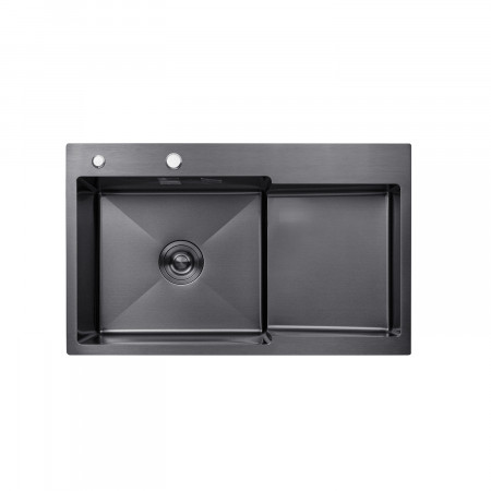 Кухонная мойка Kroner KRP Schwarze - 7848LHM PVD (3.0/1.0 мм)