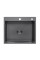 Комплект кухонна мийка Kroner Schwarze-6050HM PVD + змішувач Ersel-GRP03393BLK + дозатор Spender-026