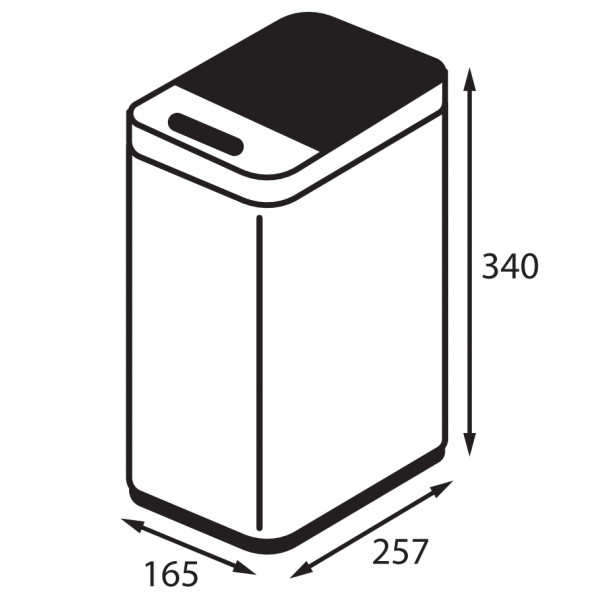 Відро для сміття сенсорне прямокутне KOER TC-020408-08 8 л (колір білий) (KR5589)