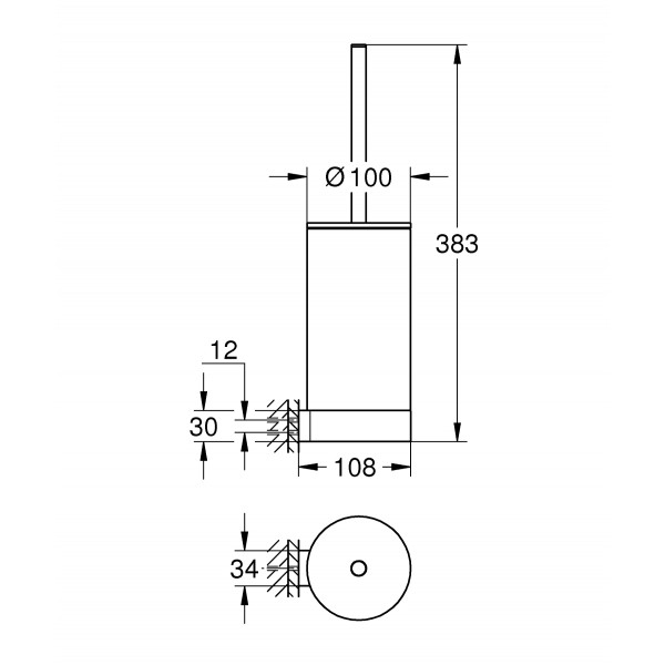 Йорж для унітазу Grohe Selection (41076000)